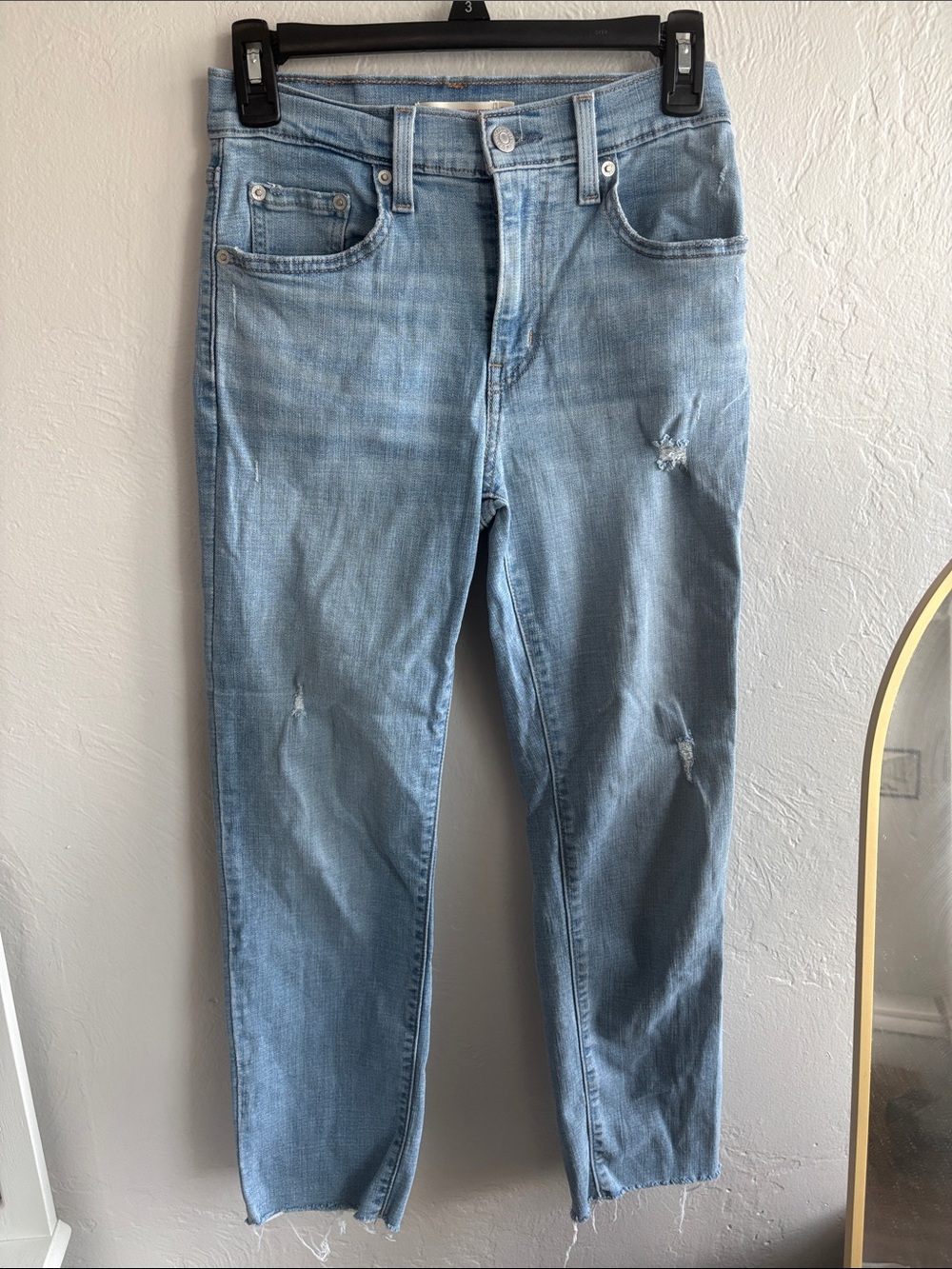 Levi’s High-Rise Light Wash Women’s Jeans — Casual Straight Leg
